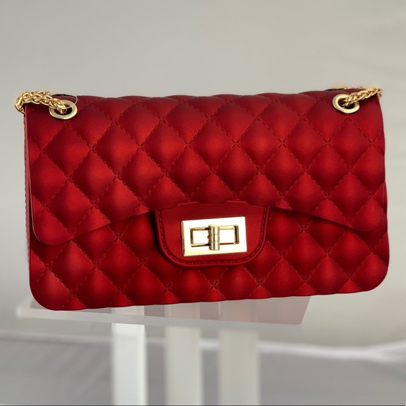 Red Jelly Handbag Crossed body Purse - Picture 2 of 8